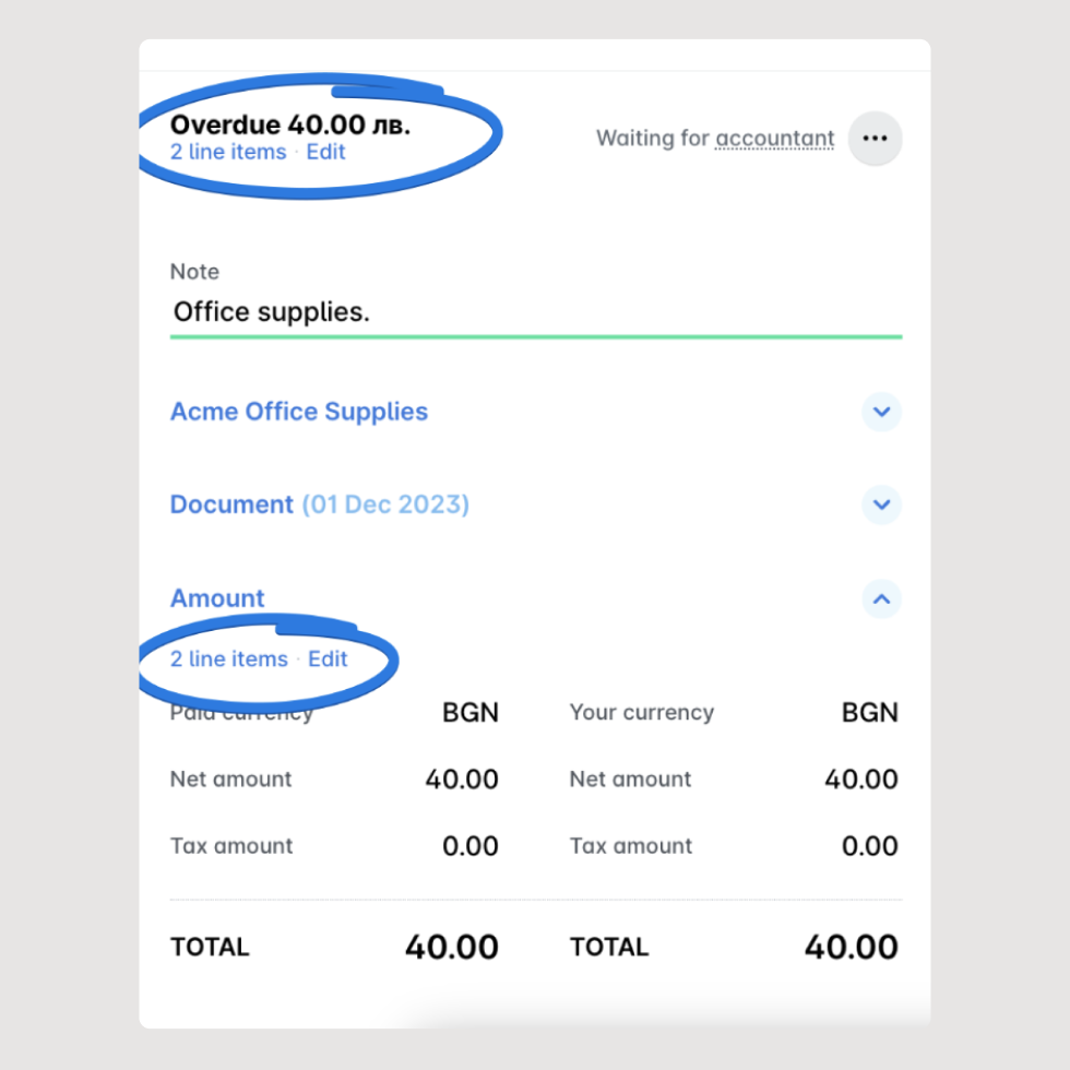 Line-level expense approvals within the Payhawk spend management solution